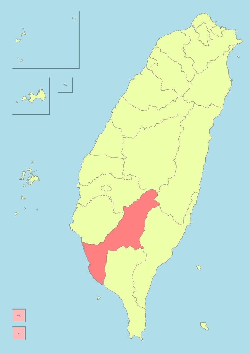 Harta e kaohsiung Tajvan