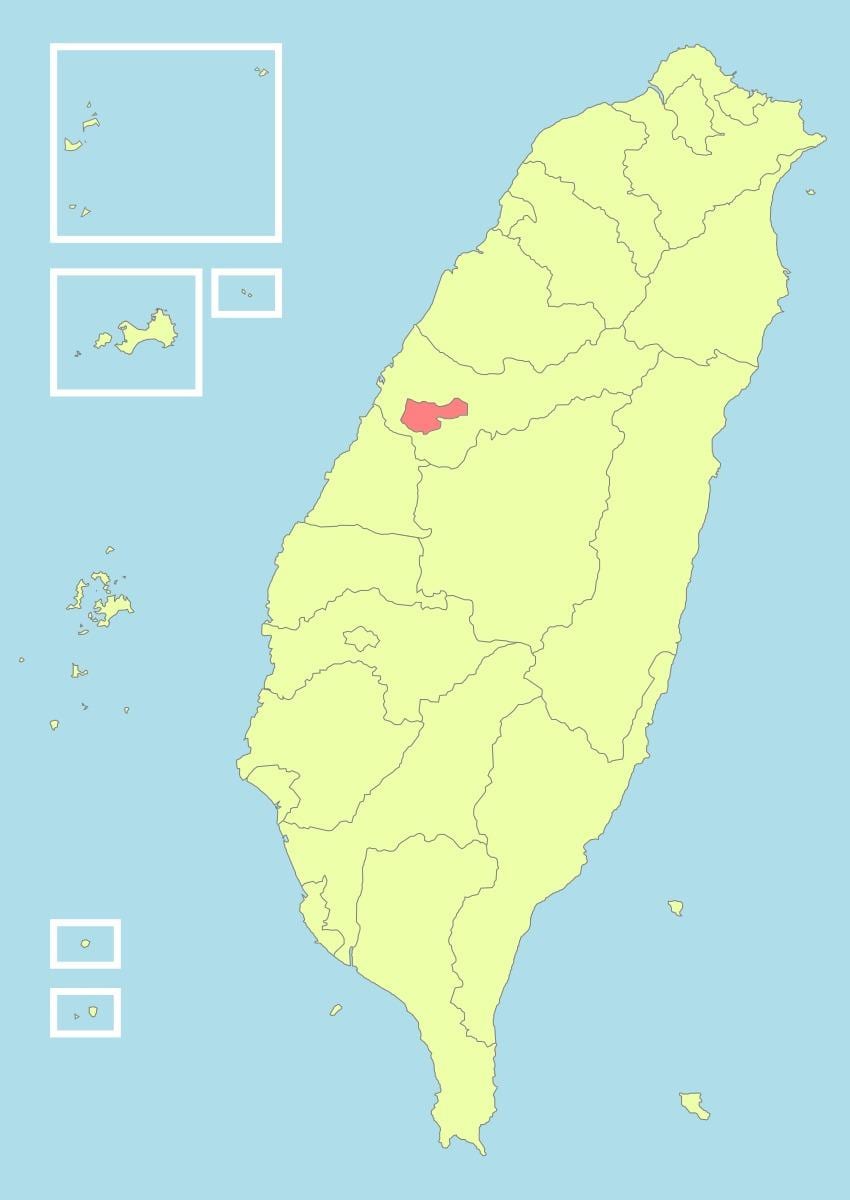 Harta e taichung Tajvan