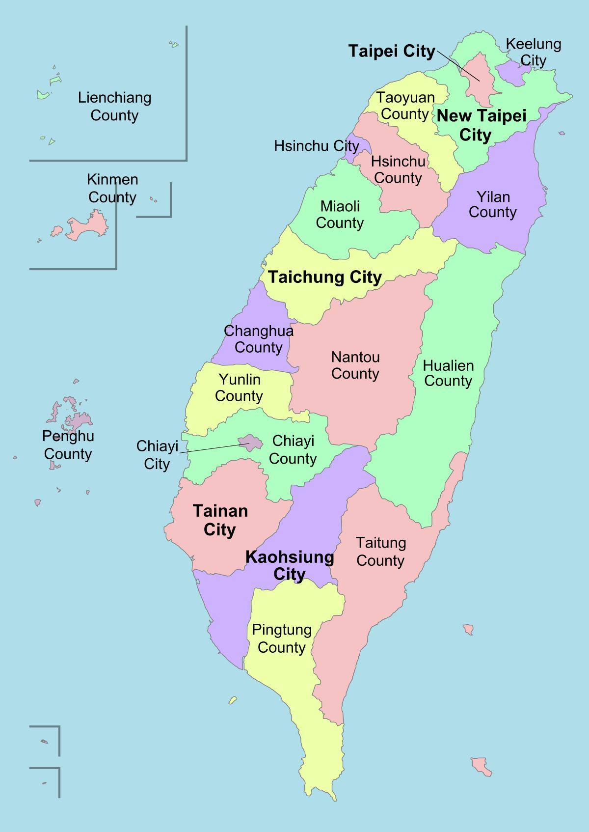 Harta e qarkut në Tajvan 