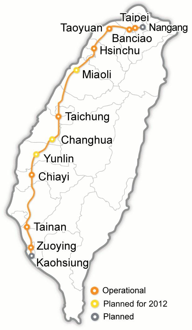 Tajvan plumb tren hartë