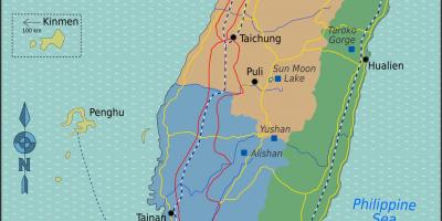 Taipei Tajvan hartë vendndodhjen e
