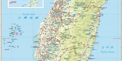 Harta e Tajvan atraksione turistike