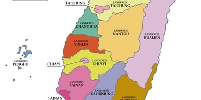Harta e provincës Tajvan