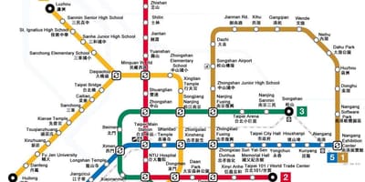 Harta e Tajvan metro